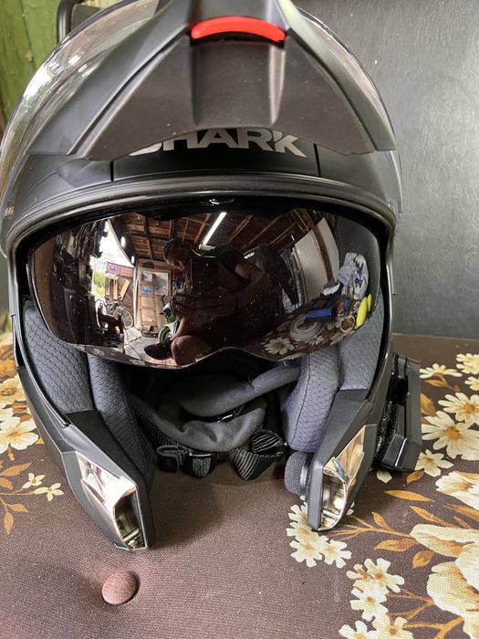 Каска SHARK Evojet black XS размер с интерком