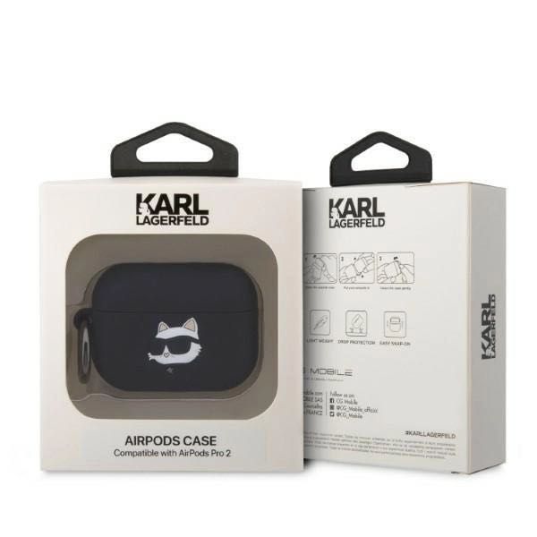 Силиконов калъф с карабинер за Apple AirPods Pro 2 Karl Lagerfeld