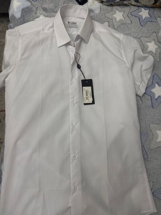 Рубашка белая с коротким рукавом