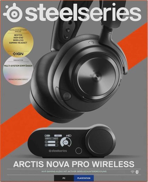 Нови Безжични Геймърски Слушалки SteelSeries Arctis Nova Pro Wireless, 61520, с Микрофон, 2 години Гаранция
