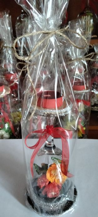 Pahare decorative cu suport pentru lumânare