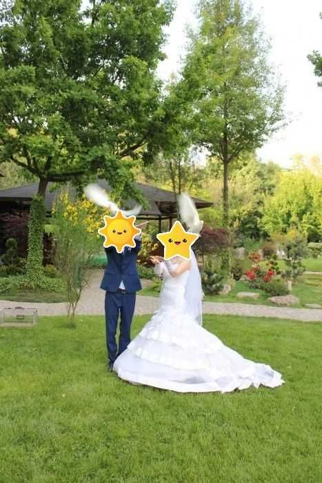 Продается свадебное платье белое, очень шикарное