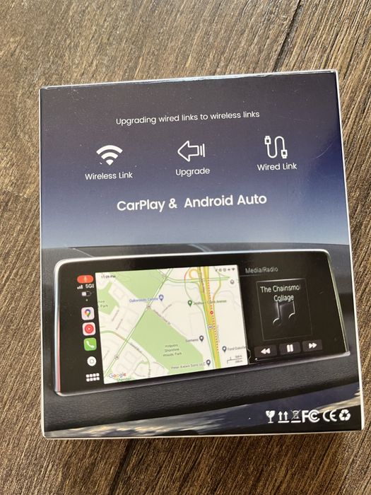 Безжичен адаптер за CarPlay и Android Auto за автомобил