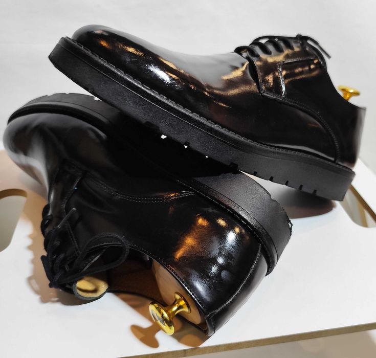 Pantofi derby 39.5 40 plain toe Imperial piele naturala moale