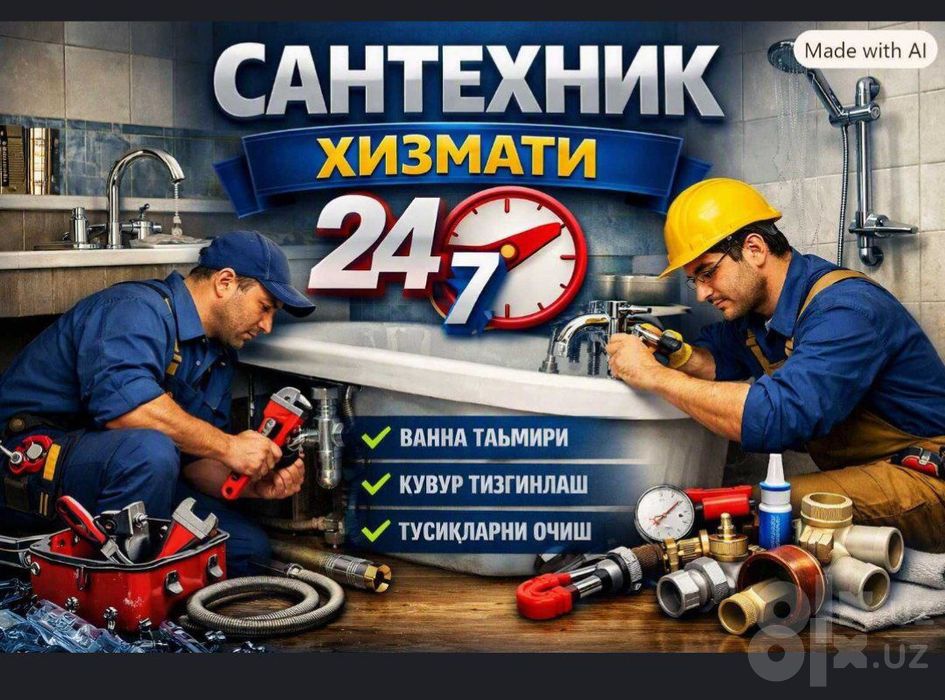 Santexnik usta 24/7 santexnik xizmati24/7