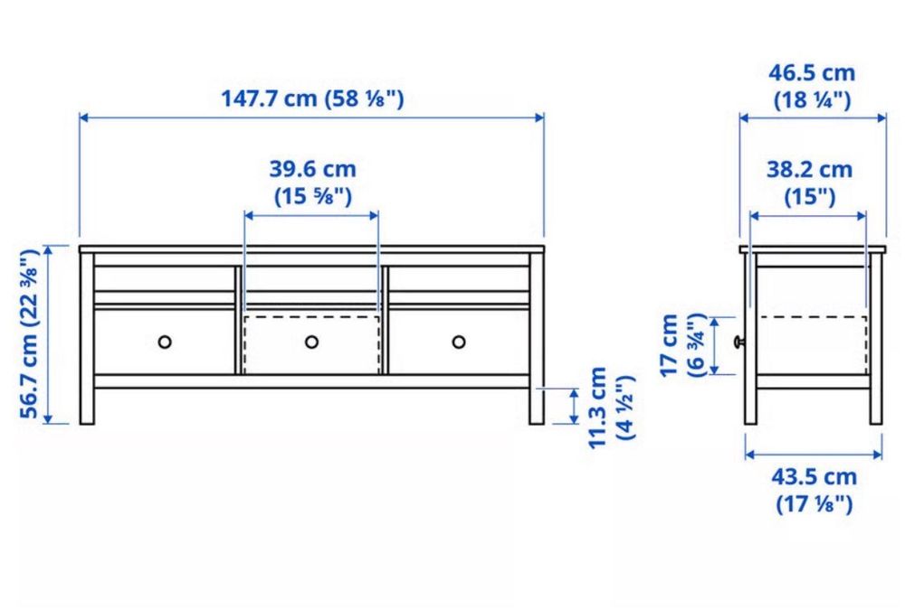 Comoda tv din lemn, Hemnes