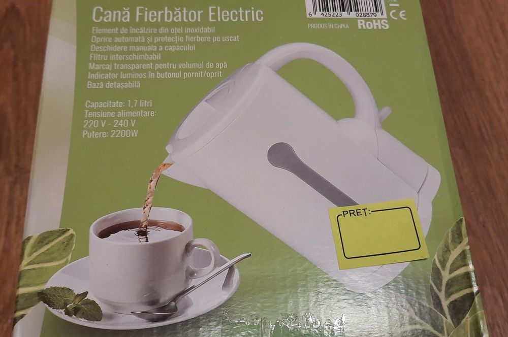 Cana Fierbator Electric ,2200W,Alb, Nou!