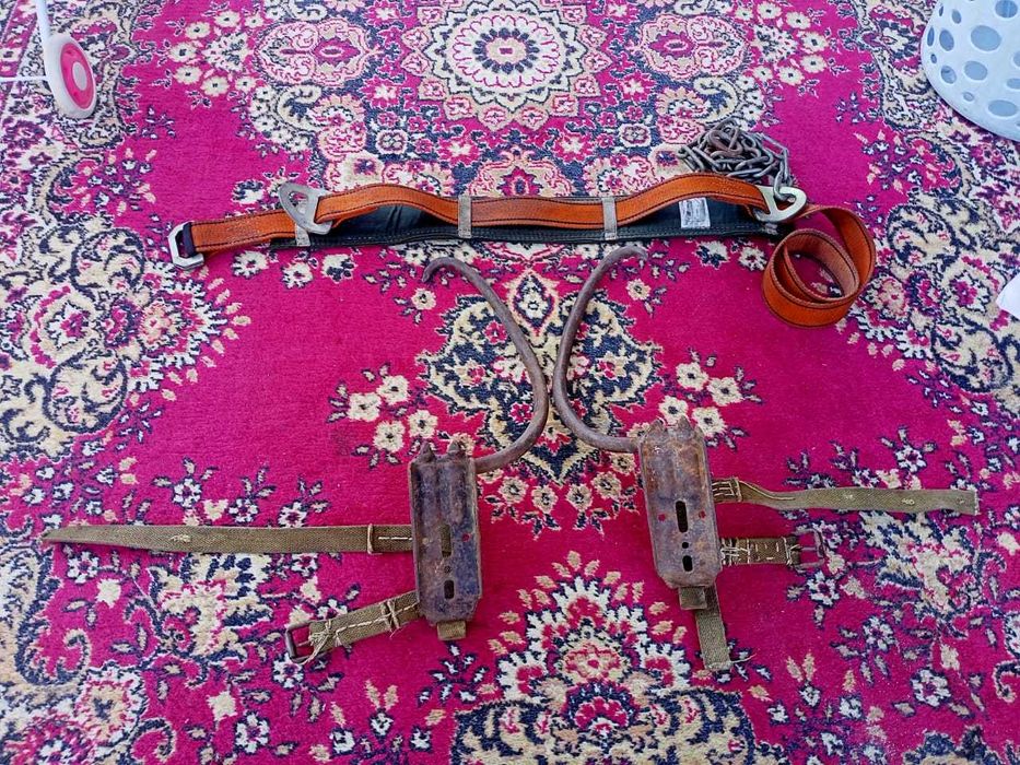 Когти-лазы монтёрские с ремнём на пояс для безопасности