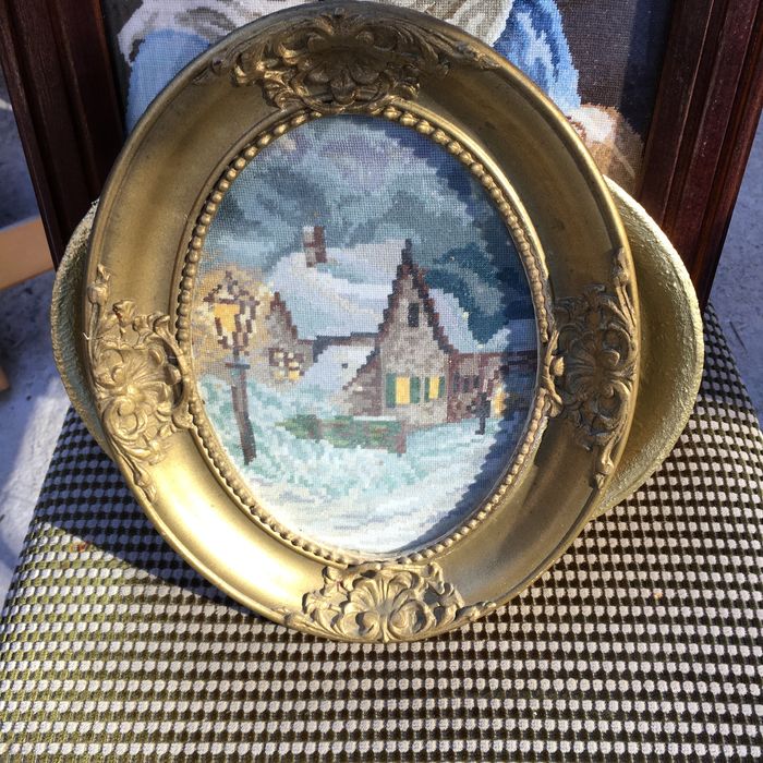 Четири броя вилерови гоблени в красиви остъклени рамки