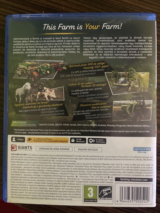 Farming Simulator 25 pentru consola PlayStation 5.
