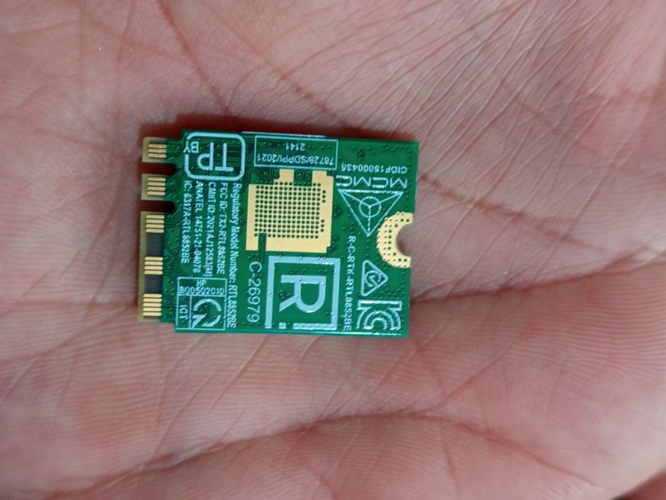 Wi-Fi 6 + Bluetooth 5.0 moduli Realtek RTL8852BE (HP) noteboklari uchn