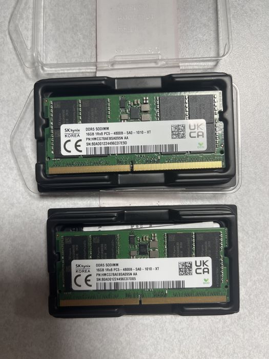Продам оперативную память - 32ГБ, SO-DIMM DDR5 (16x2) - 32GB