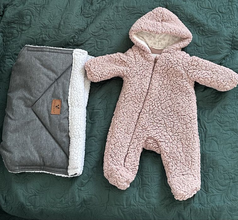 Зимен космонавт ZARA р-р56+подарък ръкавици за количка