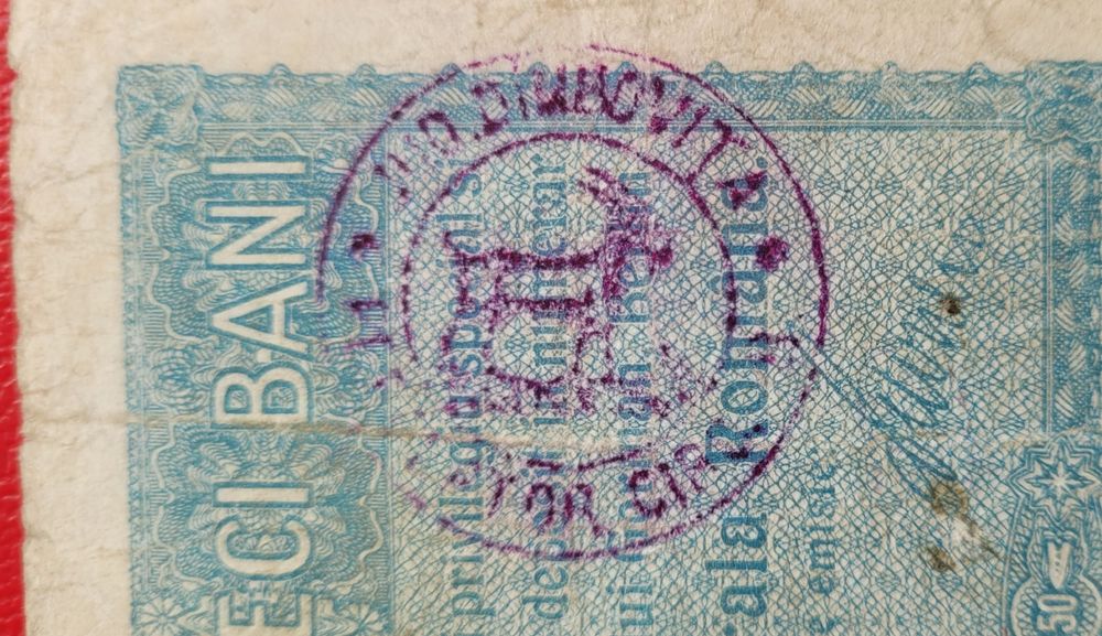 Bancnote 1 leu 1915/50 bani 1917 BGR bani vechi
