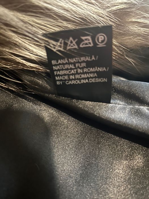 Haina de blana naturala vulpe argintie