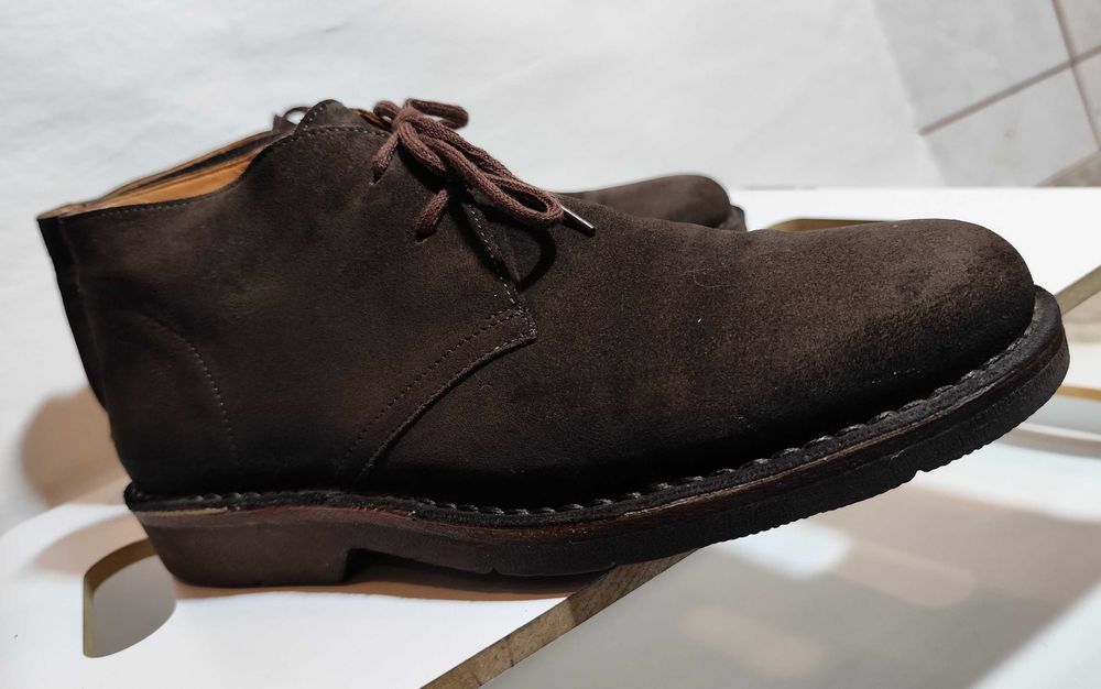 Ghete derby 43 chukka Aequus piele naturala moale suede