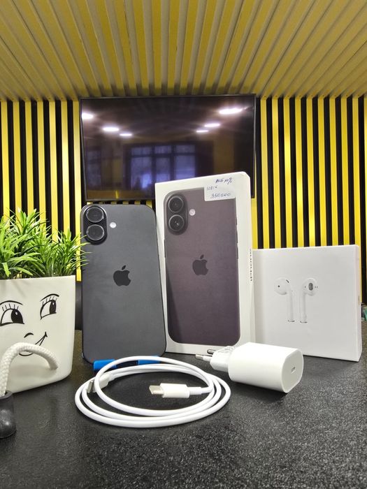 Apple iphone 16, 128gb, 100%, Kaspi 0-0-12.