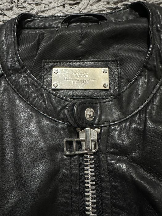 Дамско кожено яке Манго