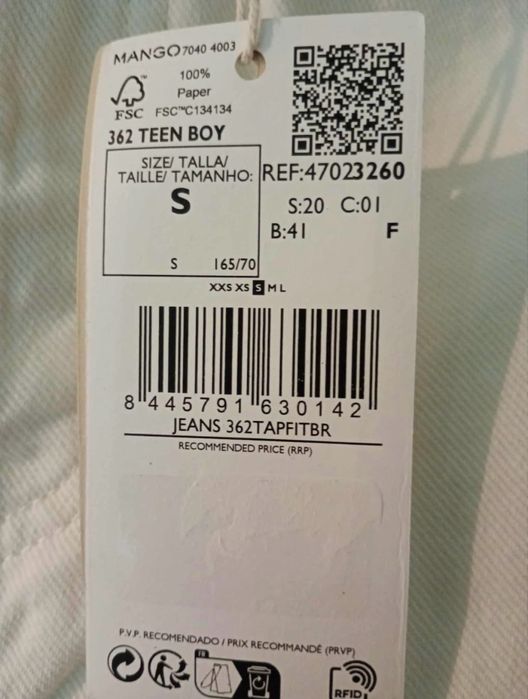 Blugi albi noi copii Mango noi mar 164