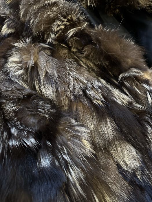 Палто от сребърна лисица естествен косъм