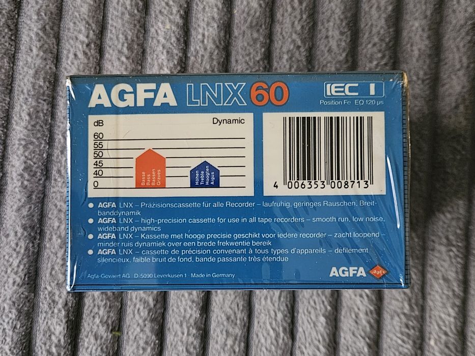 4 Casete Audio AGFA LNX 60