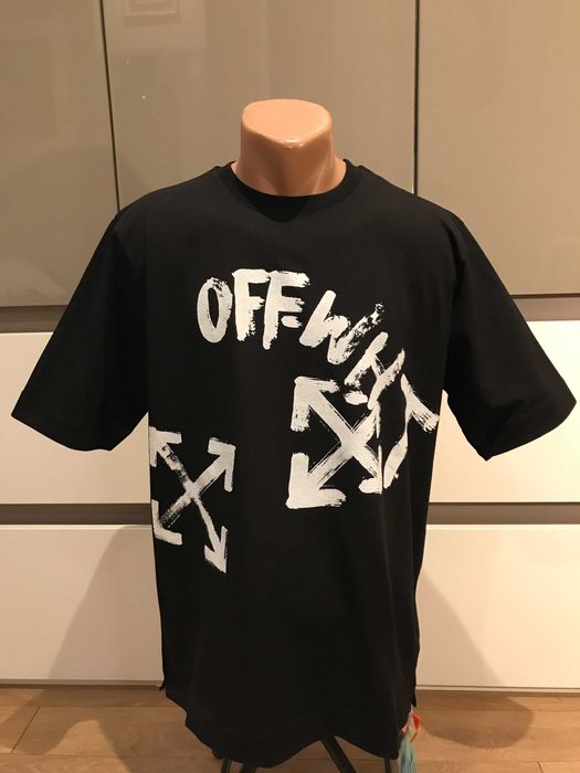 OFF-WHITE PAINT SCRIPT skate тениска, размер: S