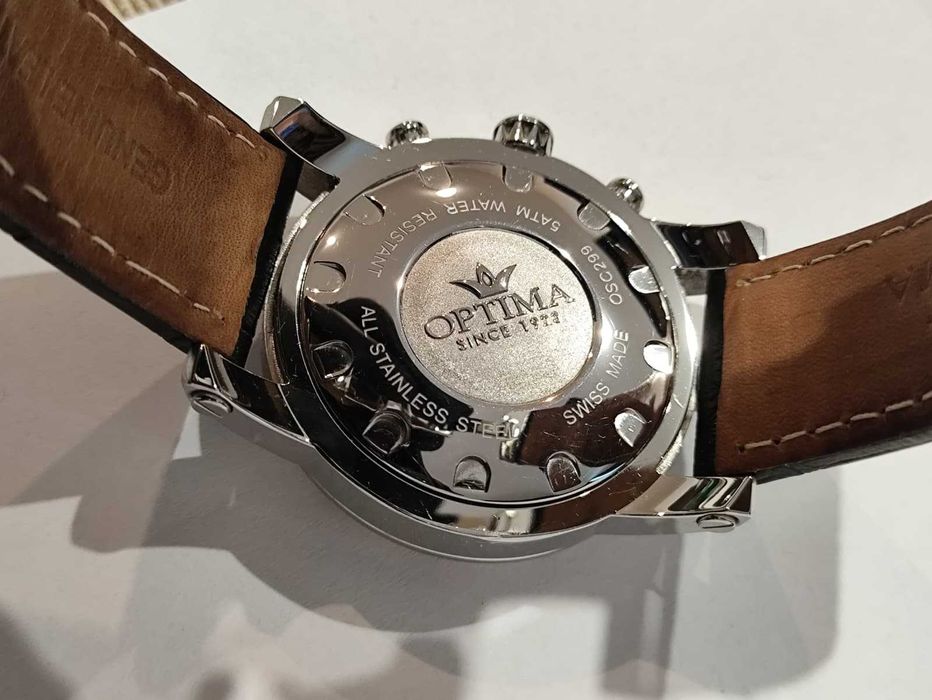 Ceas Bărbătesc Optima Model OSC299-SL-1 Cutie Originală Perfect Funcțional Purtat