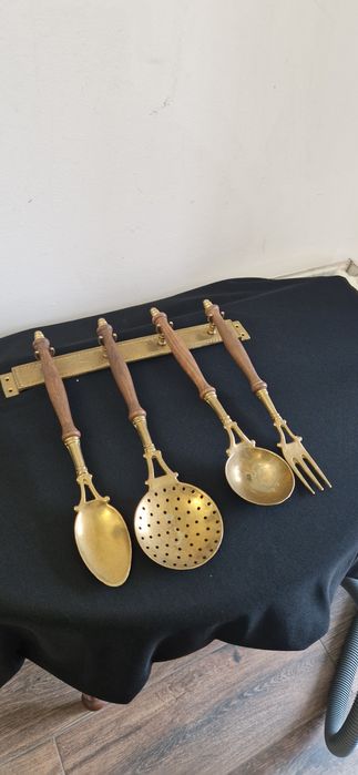 Suport perete bronz lingura furculița ustensile