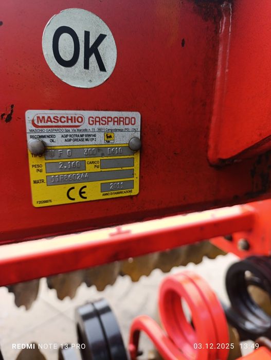 Piesa dezmiriștit taler 62 cm tavalug greu arcuri vibro Gaspardo ufo