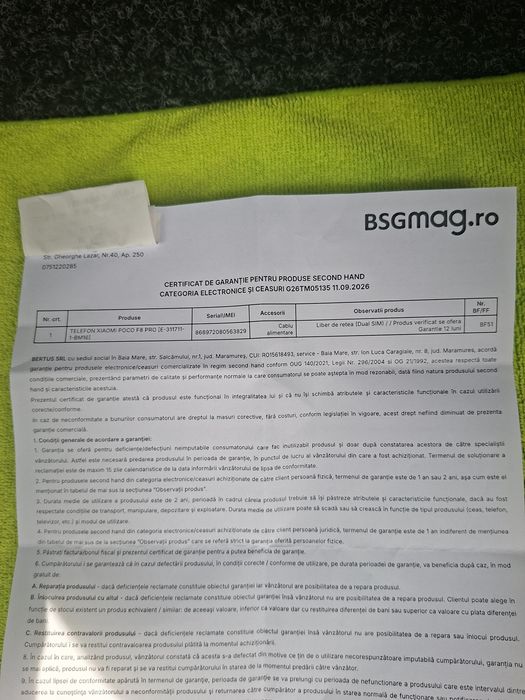 Vand/Schimb Xiaomi Poco F8 Pro 512g ca Nou Garanție Dual Sim Liber