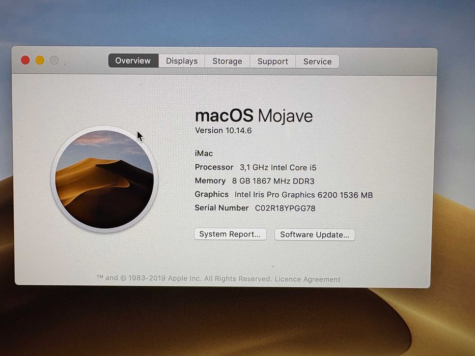 Настолен компютър “Imac” 21,5 инча