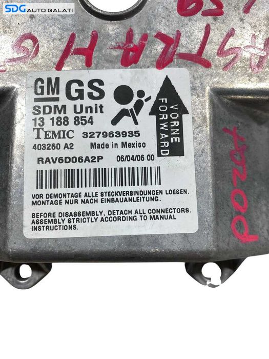 Unitate Modul Calculator Control Airbag Opel Tigra B 2004 - 2010 Cod 13188854 327963935 [L6498]