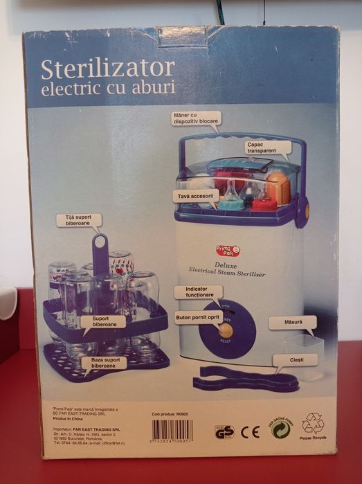 Sterilizator electric cu aburi pentru biberoane - Primii Pasi