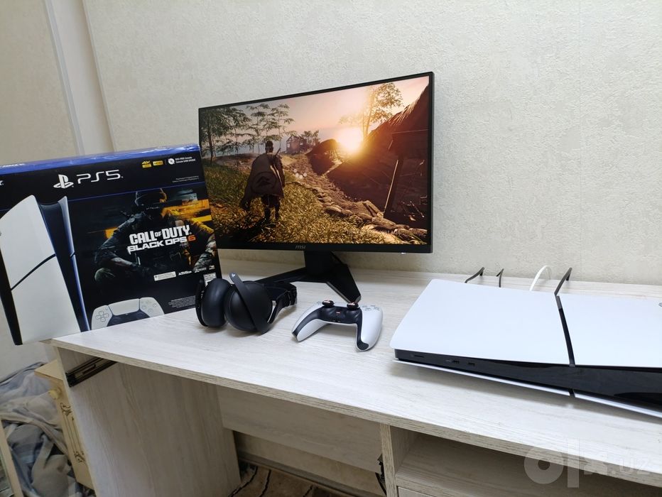 Игровой сетап: PS5 Slim 1TB (с играми) + 2K Монитор 210Hz + Pulse Eli