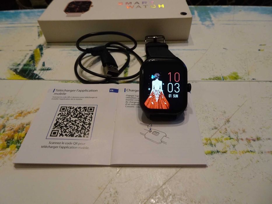 Смарт часовник SolMi H40, Черен, Bluetooth разговори, моля прочети описанието