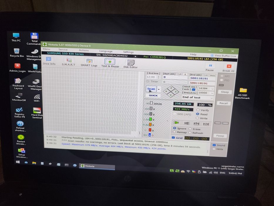 Ssd Samsung 830 Series 256 gb 100%