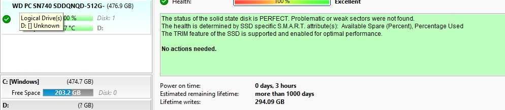 ssd nvme 512GB WD