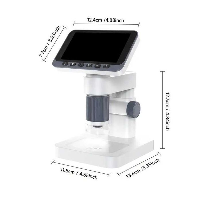 Цифров микроскоп LCD дисплей 4,5 инча 1080P 1000X 8 LED светлини