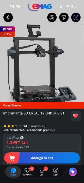 Vand Imprimanta 3D Creality Ender V3