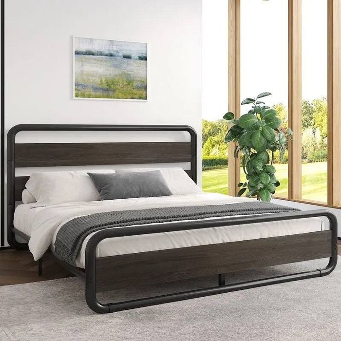 Двуспальная  Кровать Loft krovat темир крават metal Americano