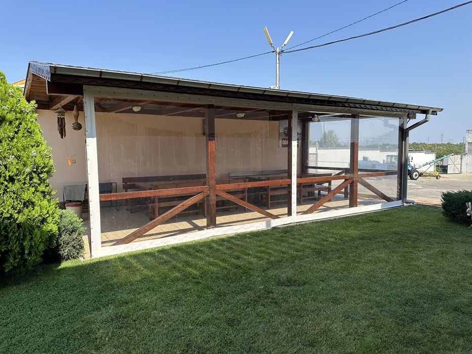 Ветроупорни завеси PVC винил кристал тенти сенници перголи чупещо рамо