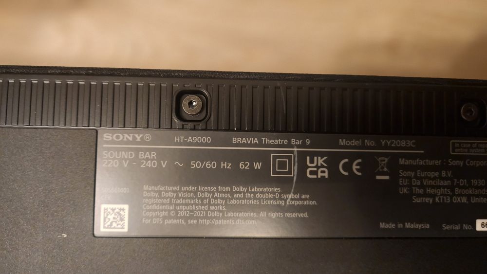 SONY Theater Bar 9 A9000