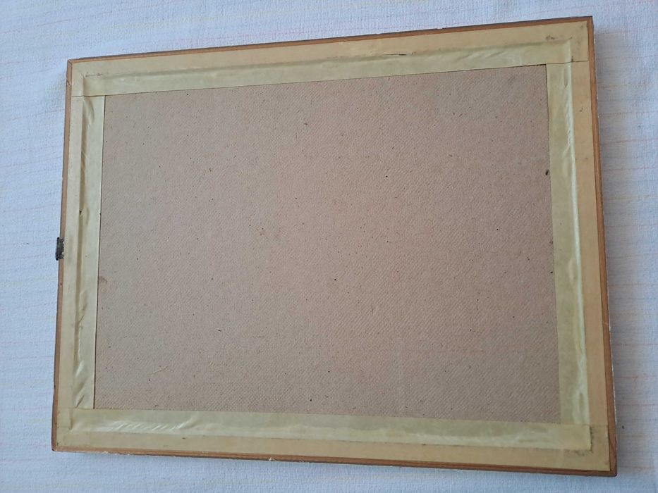 icoana desen culori Fecioara Maria si Pruncul Isus 33/43 cm semnat