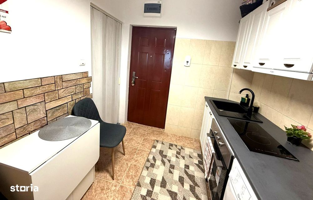 Garsoniera 24mp zona Unitatea Miliara finisat mobilat 29.900eur
