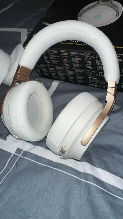 Беспроводные наушники | Corsair Virtuoso RGB Wireless (White/Gold)