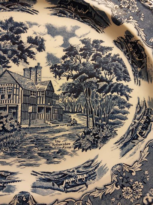 Английское традиционное блюдо поднос с пейзажем