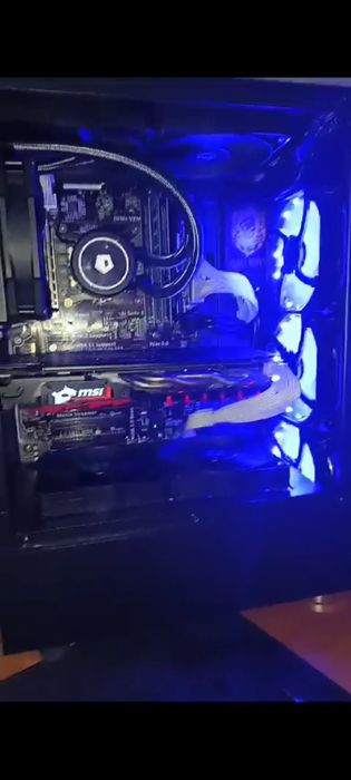 PC gaming, răcire pe lichid, i5 4450, rx470 rgb 8gb hdd 500gb