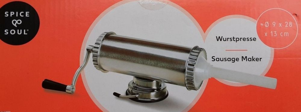 Aparat pentru umplut carnati orizontal din aluminiu NOU - 80 Lei