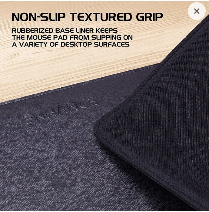 Mouse Pad albastru închis gaming ENHANCE  Faux Leather Premium