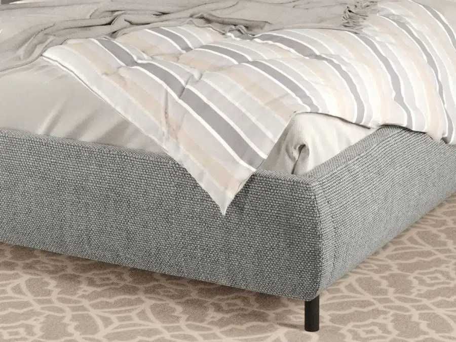 Pat Tapitat Cairo fix Gri Eden 18 cu perne pe spatar